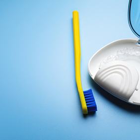 Invisalign clear aligner and toothbrush?