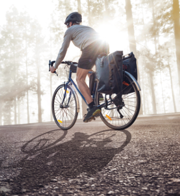 Man riding a bike